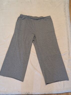 Sportelle Woman's Heather Gray Wide-Leg Sweatpants Size 2X